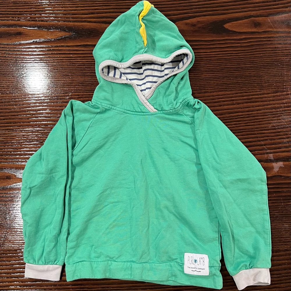 Purl Lamb Green Dino Hoodie Size 5-6